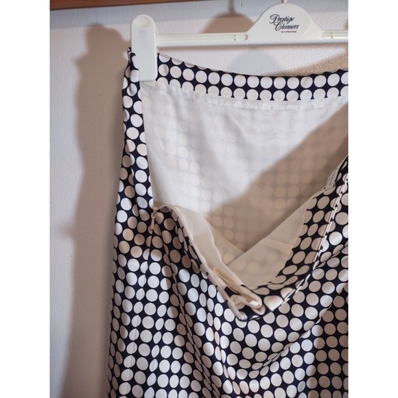 Banana Republic Women's 12 Silk Skirt Black White Career Wear Fashion - Picture 4 of 8